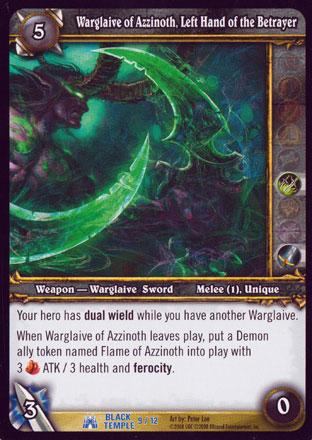 World of Warcraft TCG | Warglaive of Azzinoth, Left Hand of the Betrayer - Black Temple Treasure 9/12 | The Nerd Merchant