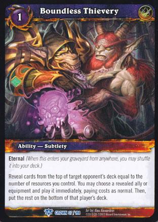 World of Warcraft TCG | Boundless Thievery - Crown of the Heavens 37/198 | The Nerd Merchant