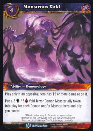 World of Warcraft TCG | Monstrous Void - Crown of the Heavens 49/198 | The Nerd Merchant