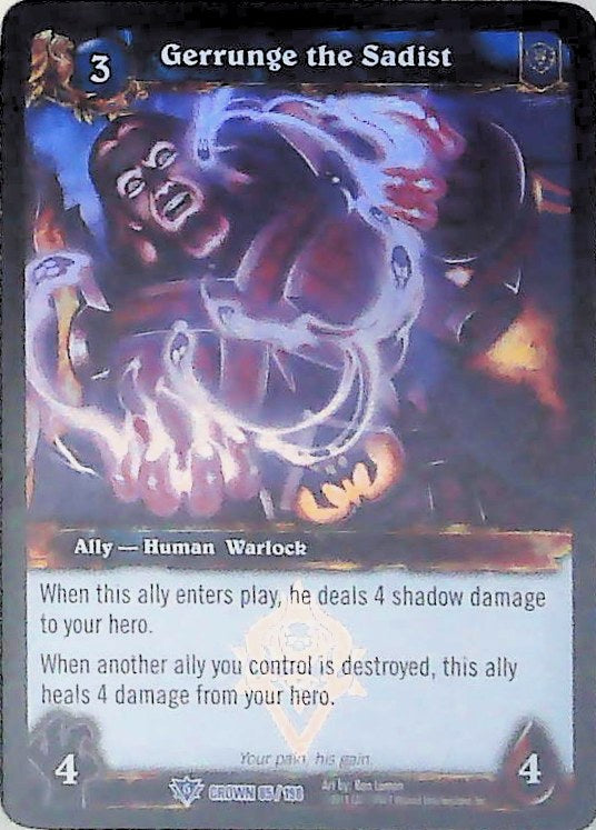 World of Warcraft TCG | Gerrunge the Sadist (Foil) - Crown of the Heavens 85/198 | The Nerd Merchant