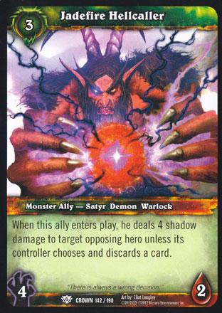 World of Warcraft TCG | Jadefire Hellcaller - Crown of the Heavens 142/198 | The Nerd Merchant