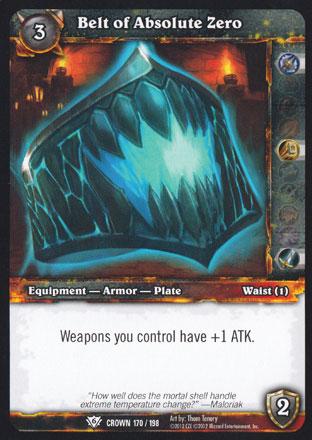 World of Warcraft TCG | Belt of Absolute Zero - Crown of the Heavens 170/198 | The Nerd Merchant