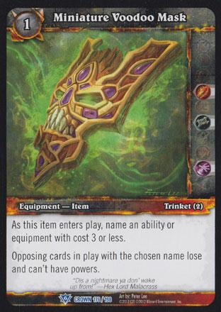 World of Warcraft TCG | Miniature Voodoo Mask - Crown of the Heavens 176/198 | The Nerd Merchant