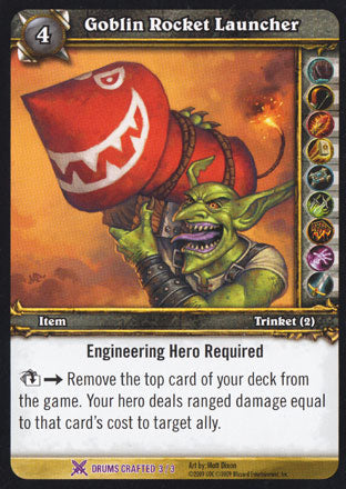 World of Warcraft TCG | Goblin Rocket Launcher - Crafting Redemption | The Nerd Merchant