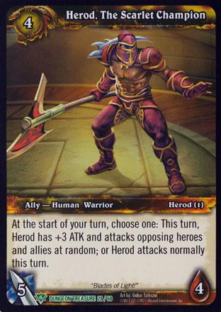 World of Warcraft TCG | Herod, The Scarlet Champion  (Foil) - Dungeon Deck Treasure 28/60 | The Nerd Merchant
