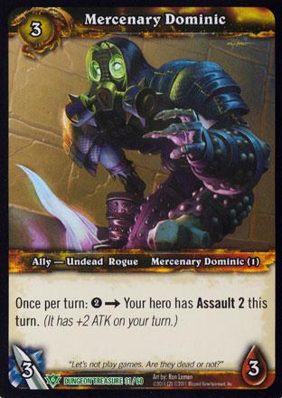 World of Warcraft TCG | Mercenary Dominic  (Foil) - Dungeon Deck Treasure 31/60 | The Nerd Merchant