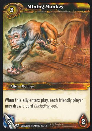 World of Warcraft TCG | Mining Monkey  (Foil) - Dungeon Deck Treasure 35/60 | The Nerd Merchant