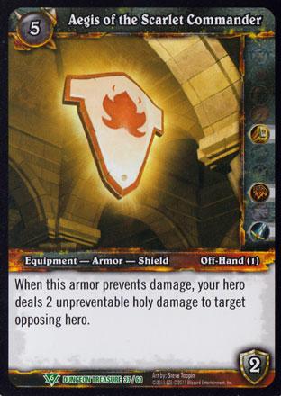 World of Warcraft TCG | Aegis of the Scarlet Commander  (Foil) - Dungeon Deck Treasure 37/60 | The Nerd Merchant