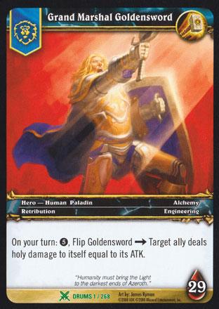 World of Warcraft TCG | Grand Marshall Goldensword - Drums of War 1/268 | The Nerd Merchant