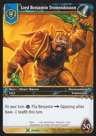 World of Warcraft TCG | Lord Benjamin Tremendouson - Drums of War 2/268 | The Nerd Merchant