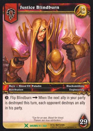 World of Warcraft TCG | Justice Blindburn - Drums of War 11/268 | The Nerd Merchant