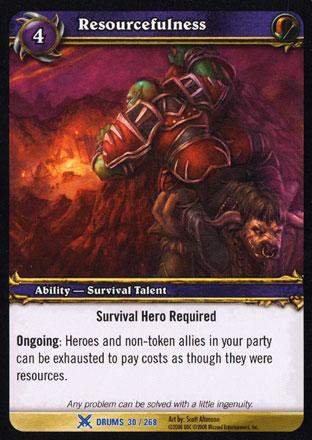 World of Warcraft TCG | Resourcefulness - Drums of War 30/268 | The Nerd Merchant