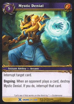 World of Warcraft TCG | Mystic Denial - Drums of War 37/268 | The Nerd Merchant