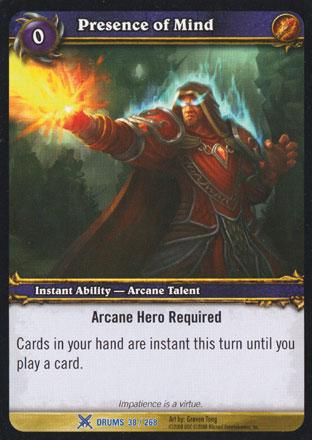 World of Warcraft TCG | Presence of Mind - Drums of War 38/268 | The Nerd Merchant