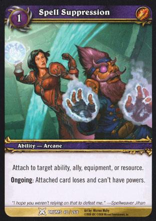 World of Warcraft TCG | Spell Suppression - Drums of War 40/268 | The Nerd Merchant