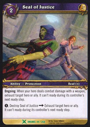 World of Warcraft TCG | Seal of Justice - Drums of War 49/268 | The Nerd Merchant