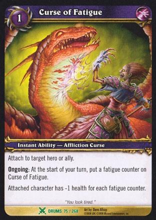 World of Warcraft TCG | Curse of Fatigue - Drums of War 75/268 | The Nerd Merchant