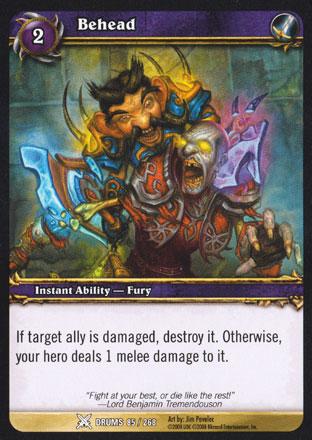 World of Warcraft TCG | Behead - Drums of War 85/268 | The Nerd Merchant