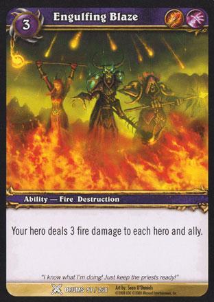 World of Warcraft TCG | Engulfing Blaze (Foil) - Drums of War 97/268 | The Nerd Merchant