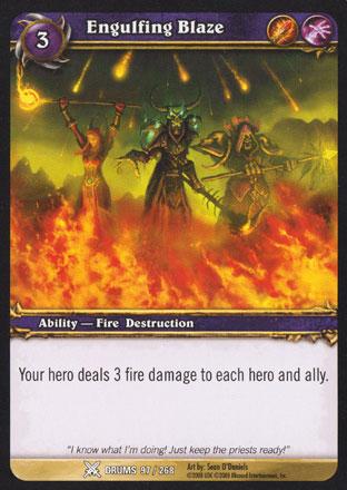 World of Warcraft TCG | Engulfing Blaze - Drums of War 97/268 | The Nerd Merchant