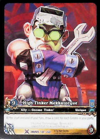 World of Warcraft TCG | High Tinker Mekkatorque (Extended Art) - Drums of War 130/268 | The Nerd Merchant