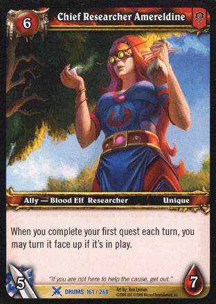 World of Warcraft TCG | Chief Researcher Amereldine - Drums of War 161/268 | The Nerd Merchant