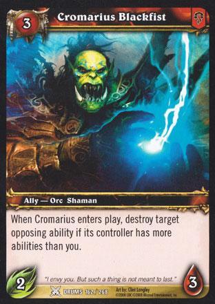 World of Warcraft TCG | Cromarius Blackfist (Foil) - Drums of War 162/268 | The Nerd Merchant