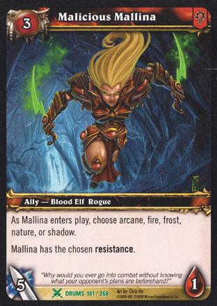 World of Warcraft TCG | Malicious Mallina - Drums of War 181/268 | The Nerd Merchant