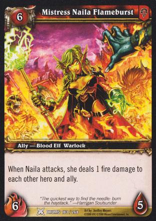 World of Warcraft TCG | Mistress Naila Flameburst - Drums of War 183/268 | The Nerd Merchant