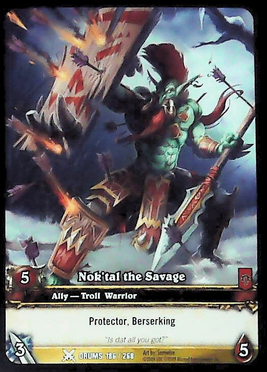 World of Warcraft TCG | Nok'tal the Savage (Extended Art) - Drums of War 186/268 | The Nerd Merchant