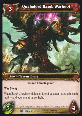 World of Warcraft TCG | Quakelord Razek Warhoof - Drums of War 188/268 | The Nerd Merchant