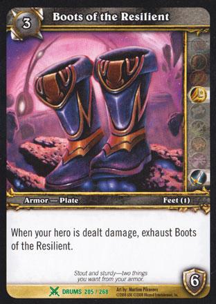 World of Warcraft TCG | Boots of the Resilient - Drums of War 205/268 | The Nerd Merchant