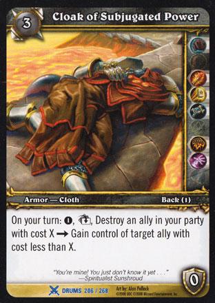 World of Warcraft TCG | Cloak of Subjugated Power - Drums of War 206/268 | The Nerd Merchant