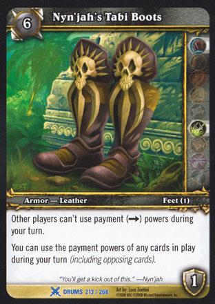 World of Warcraft TCG | Nyn'jah's Tabi Boots - Drums of War 213/268 | The Nerd Merchant