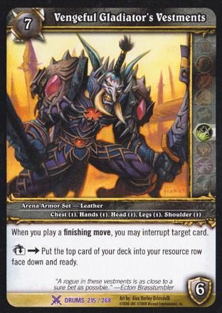 World of Warcraft TCG | Vengeful Gladiator's Vestments - Drums of War 215/268 | The Nerd Merchant