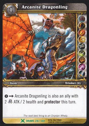 World of Warcraft TCG | Arcanite Dragonling (Foil) - Drums of War 216/268 | The Nerd Merchant