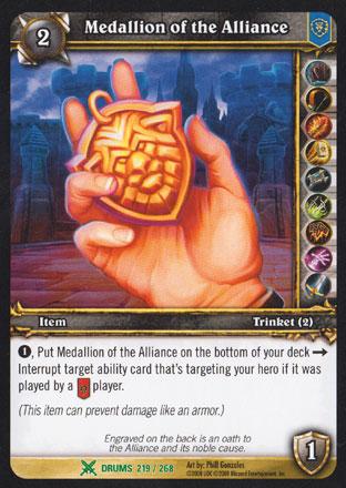 World of Warcraft TCG | Medallion of the Alliance - Drums of War 219/268 | The Nerd Merchant