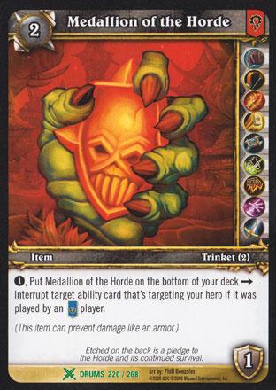 World of Warcraft TCG | Medallion of the Horde - Drums of War 220/268 | The Nerd Merchant