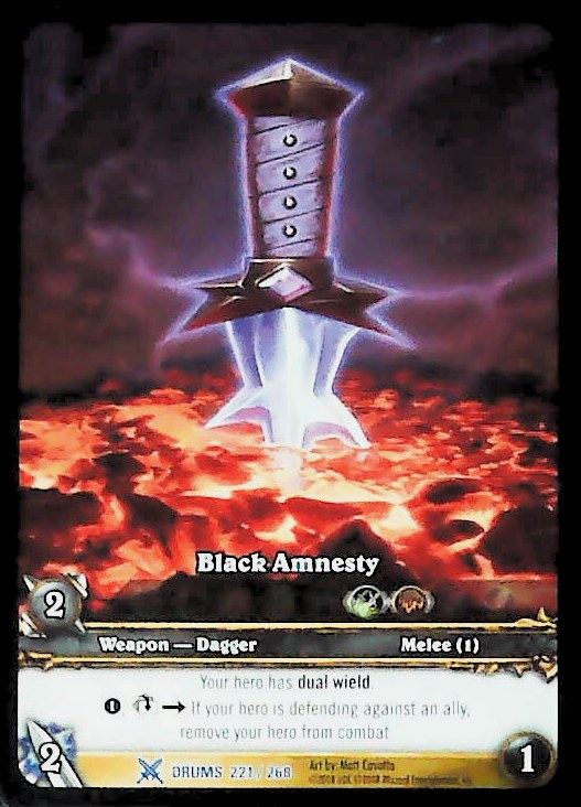 World of Warcraft TCG | Black Amnesty (Extended Art) - Drums of War 221/268 | The Nerd Merchant