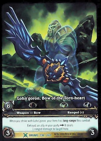 World of Warcraft TCG | Lohn'goron, Bow of the Torn-heart (Extended Art) - Drums of War230/268 | The Nerd Merchant