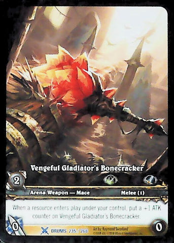 World of Warcraft TCG | Vengeful Gladiator's Bonecracker (Extended Art) - Drums of War 235/268 | The Nerd Merchant