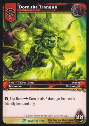 World of Warcraft TCG | Dorn the Tranquil - Fields of Honor 12/208 | The Nerd Merchant