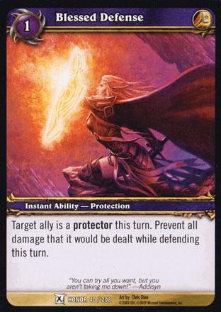 World of Warcraft TCG | Blessed Defense - Fields of Honor 40/208 | The Nerd Merchant