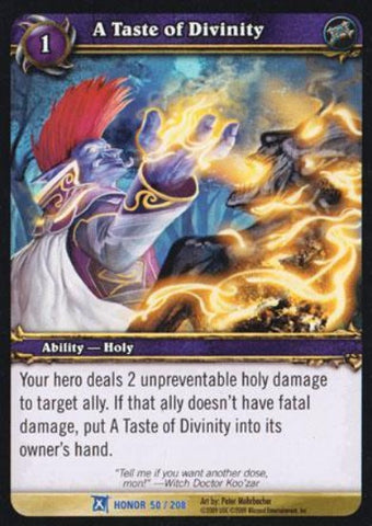 World of Warcraft TCG | A Taste of Divinity - Fields of Honor 50/208 | The Nerd Merchant