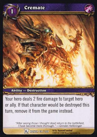 World of Warcraft TCG | Cremate - Fields of Honor 69/208 | The Nerd Merchant