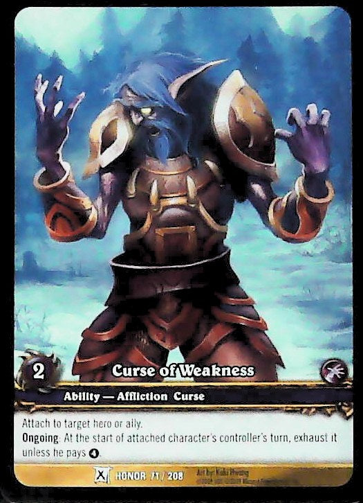 World of Warcraft TCG | Curse Of Weakness (Extended Art) - Fields of Honor 71/208 | The Nerd Merchant