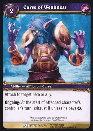 World of Warcraft TCG | Curse of Weakness - Fields of Honor 71/208 | The Nerd Merchant