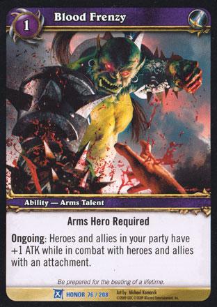 World of Warcraft TCG | Blood Frenzy - Fields of Honor 76/208 | The Nerd Merchant