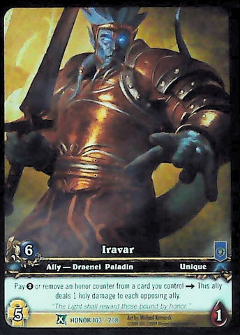 World of Warcraft TCG | Iravar (Extended Art) - Fields of Honor 103/208 | The Nerd Merchant