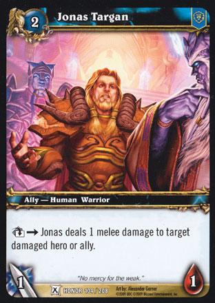 World of Warcraft TCG | Jonas Targan - Fields of Honor 104/208 | The Nerd Merchant